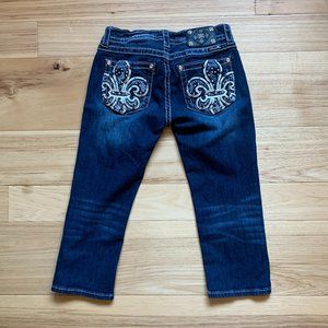 Miss Me Signature Cuffed Capri Jeans, Size 28